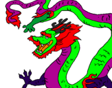 Desenho Dragão chinês pintado por sou o home da morte