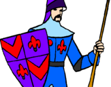 Desenho Cavaleiro da corte pintado por eliana csl