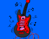 Desenho Guitarra pintado por sheila la roqera