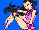 Desenho Princesa ninja pintado por mosquetera
