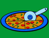 Desenho Pizza pintado por clercia
