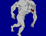 Desenho Homem lobo pintado por Starsky 