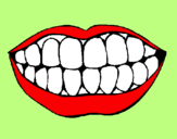 Desenho Boca e dentes pintado por Joana  - olá 