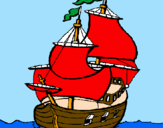 Desenho Barco pintado por zana