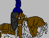 Desenho Cavaleiro a cavalo pintado por Nadim_bittar