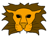 Desenho Leão pintado por alice