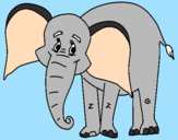 Desenho Elefante feliz pintado por neto