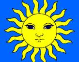 Desenho Sol pintado por Monalisa