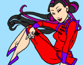 Desenho Princesa ninja pintado por joyce