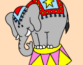 Desenho Elefante a actuar pintado por shelem