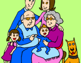 Desenho Família pintado por sofia 