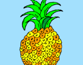 Desenho Ananás pintado por ananas