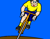 Desenho Ciclista com gorro pintado por Ciclismo