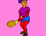 Desenho Rapariga tenista pintado por manu