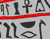 Desenho Hieróglifo pintado por FELIZ