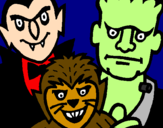 Desenho Personagens Halloween pintado por Starsky 