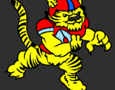 Desenho Jogador tigre pintado por tiago