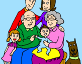 Desenho Família pintado por marcia