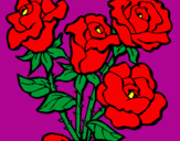 Desenho Ramo de rosas pintado por adam