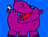 Desenho Hipopótamo pintado por JAVIER saez     4