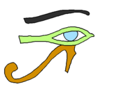Desenho Olho de hórus pintado por AMANDA  GOMES 