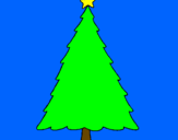 Desenho Árvore com estrela pintado por carlos