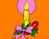 Desenho Vela de natal pintado por hariane