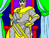 Desenho Cavaleiro rei pintado por kairo  cid