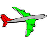 Desenho Avião pintado por joao gabriel