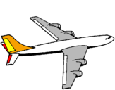 Desenho Avião pintado por juliana
