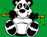 Desenho Urso panda pintado por gabrielle miranda lima