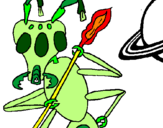 Desenho Formiga alienigena pintado por tiago
