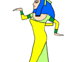 Desenho Bailarina egipcia  pintado por ynele shaya