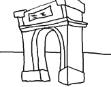 Desenho Arco do triunfo pintado por alexandre