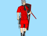 Desenho Soldado romano pintado por messias