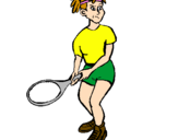Desenho Rapariga tenista pintado por dan o gostoso