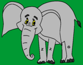 Desenho Elefante feliz pintado por lucas