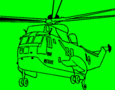 Desenho Helicoptero de resgate pintado por BRUNA