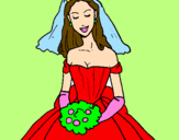 Desenho Noiva pintado por Wallace