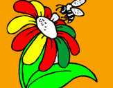 Desenho Margarida com abelha pintado por AUGUSTO INFANTILIII