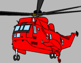 Desenho Helicoptero de resgate pintado por joao