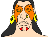 Desenho Homem maia pintado por sarah