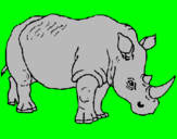 Desenho Rinoceronte pintado por vinicius