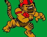 Desenho Jogador tigre pintado por Bruno