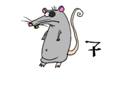 Desenho Rato pintado por romulo