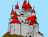 Desenho Castelo medieval pintado por naotin