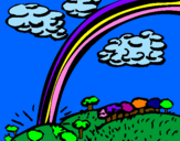Desenho Arco-íris pintado por sabrina