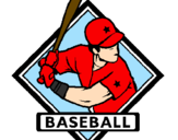 Desenho Logo de basebol pintado por esporte   americano ...