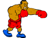 Desenho Boxeador pintado por tiago