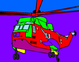 Desenho Helicoptero de resgate pintado por leonardo olivera
